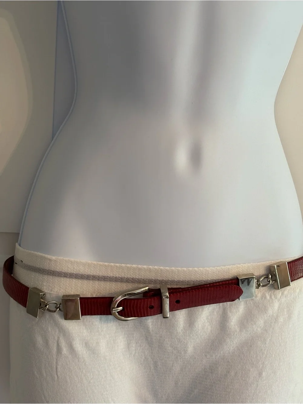 Talbots Genuine Red Leather Belt
